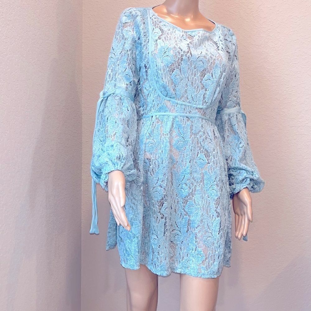 Free People blue lace dress